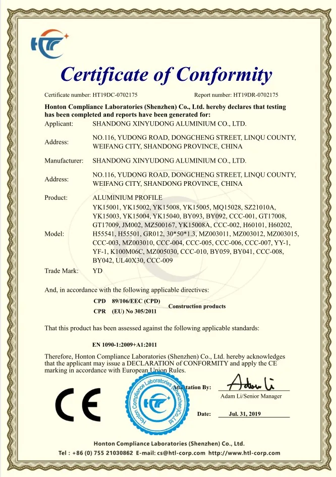 CE Certificate EN 1090-1
