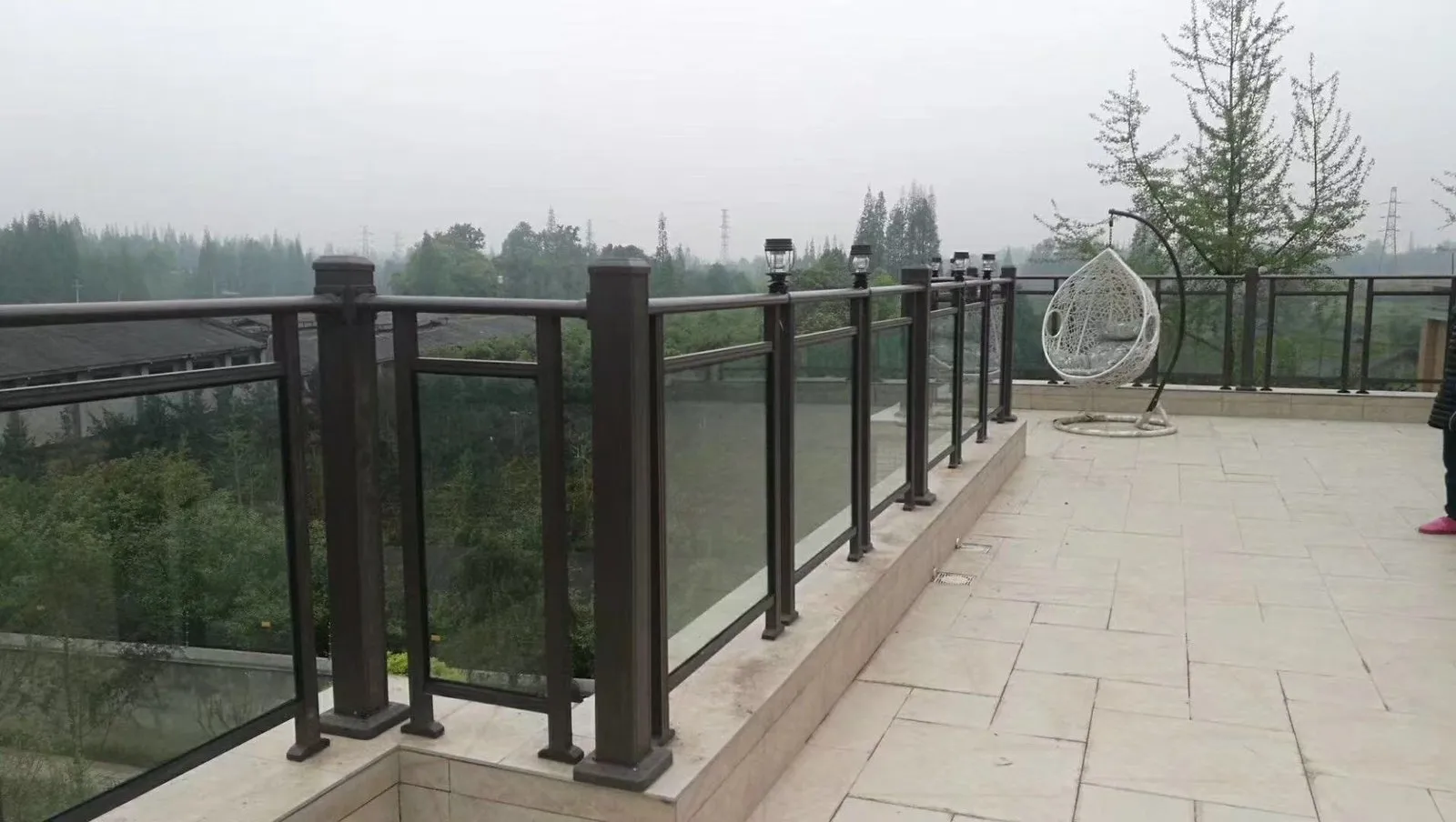 Aluminum Post Glass Railing