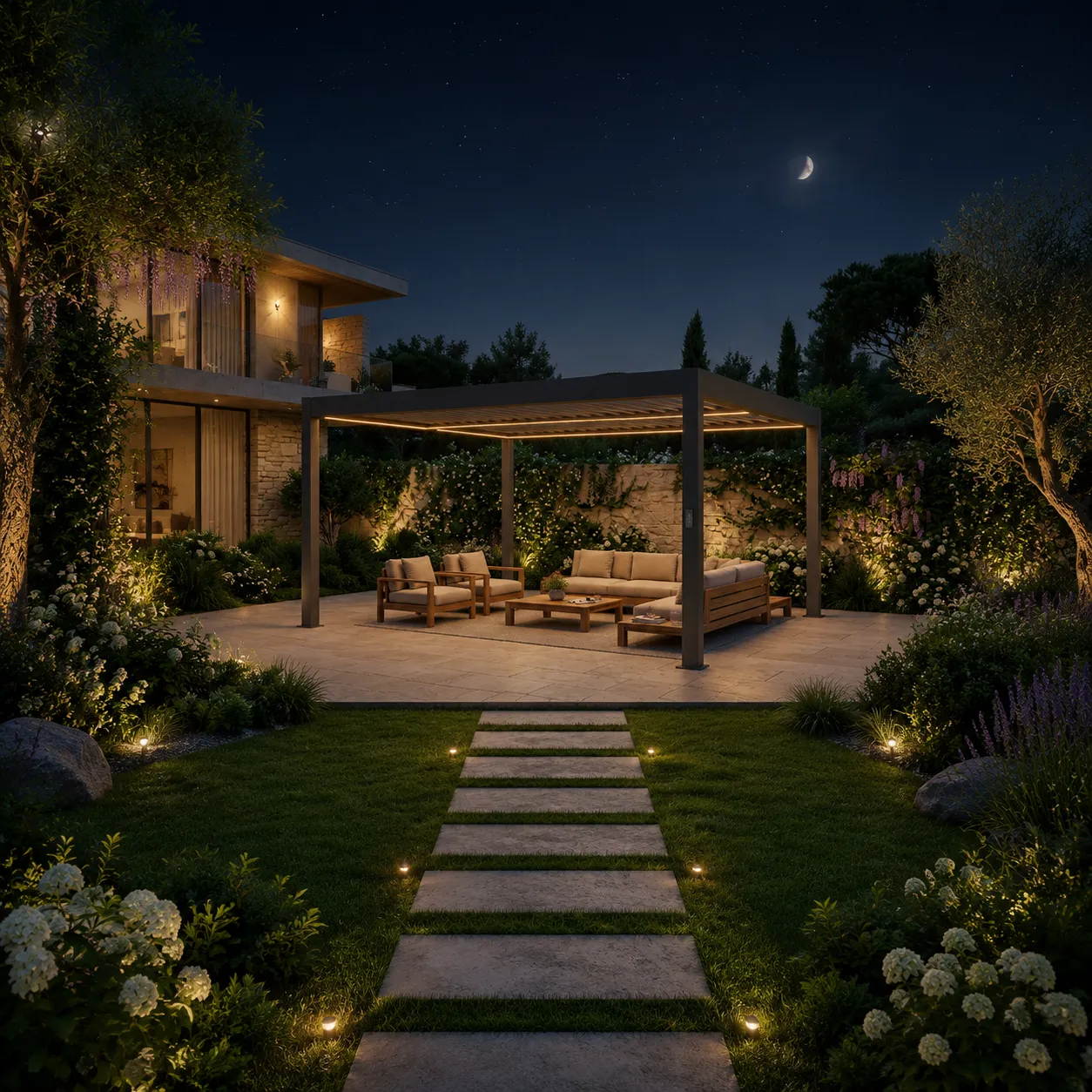 Luxury Aluminum Pergola Electric