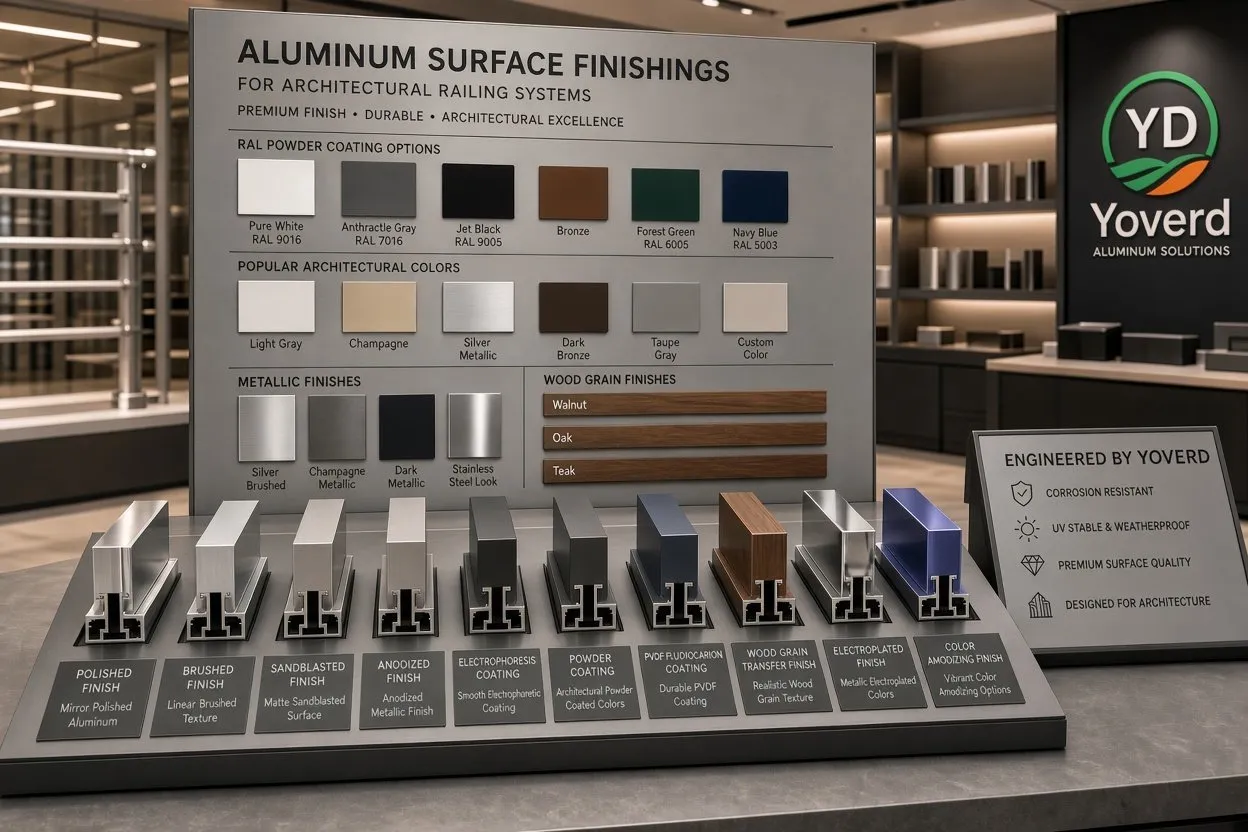 Powder coating applied to architectural aluminum components
