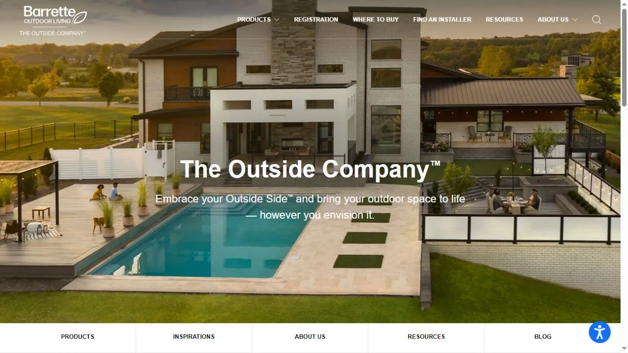 Barrette Outdoor Living website
