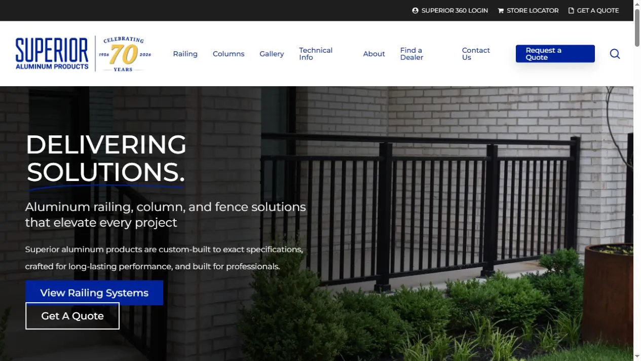 Superior Aluminum Products website