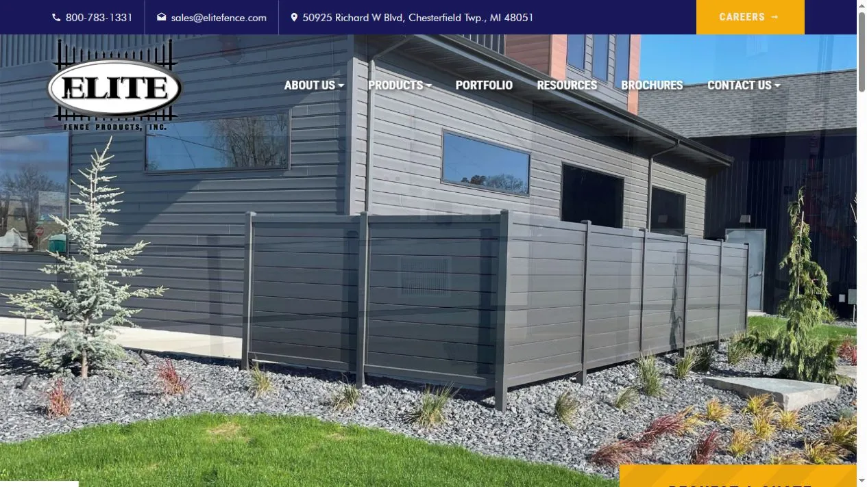 Elite Fence Products website