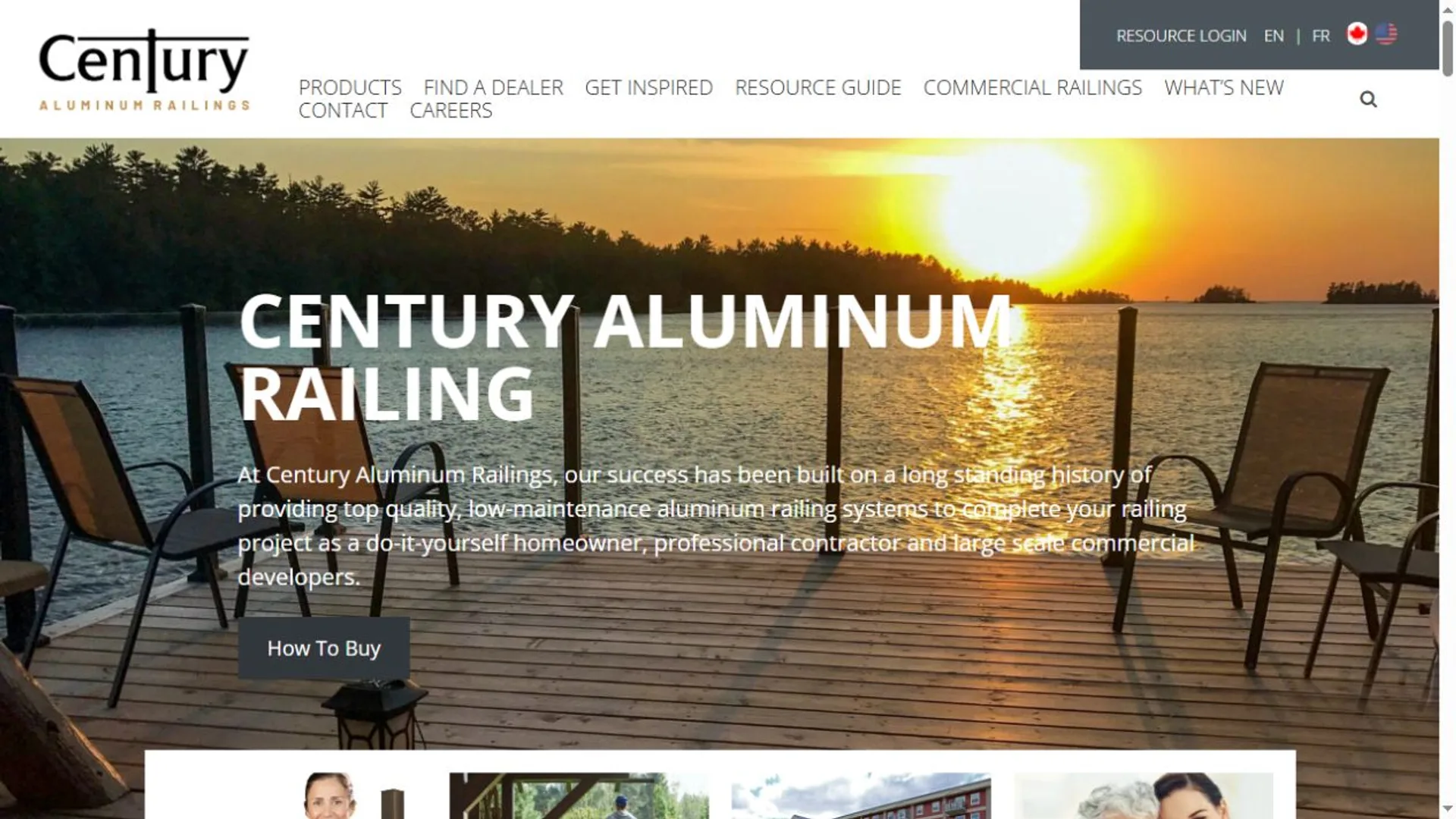 Century Aluminum Railings website