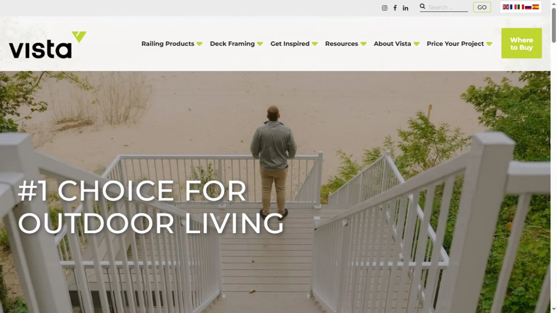 Vista Railings website