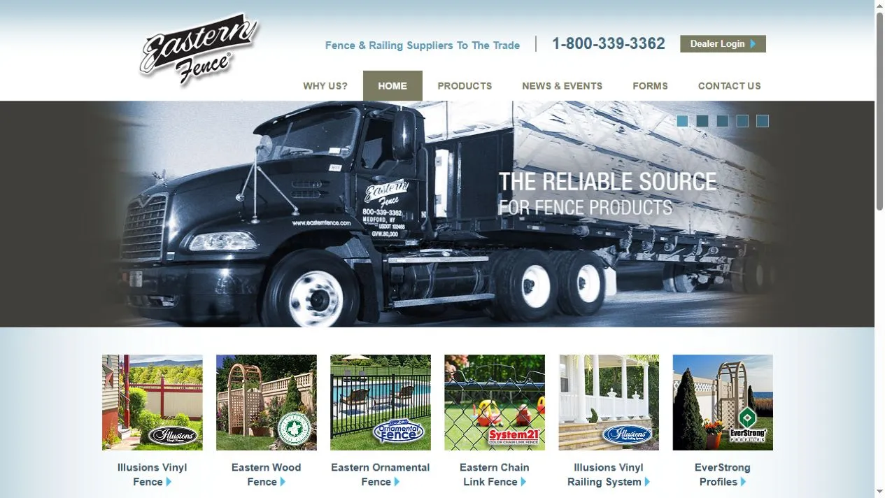Eastern Wholesale Fence website