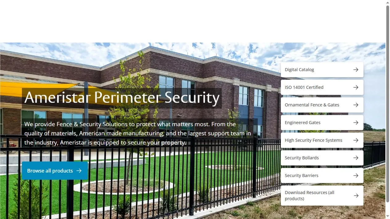 Ameristar Fence Products website