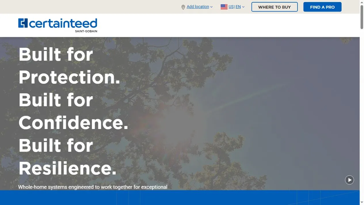 CertainTeed website